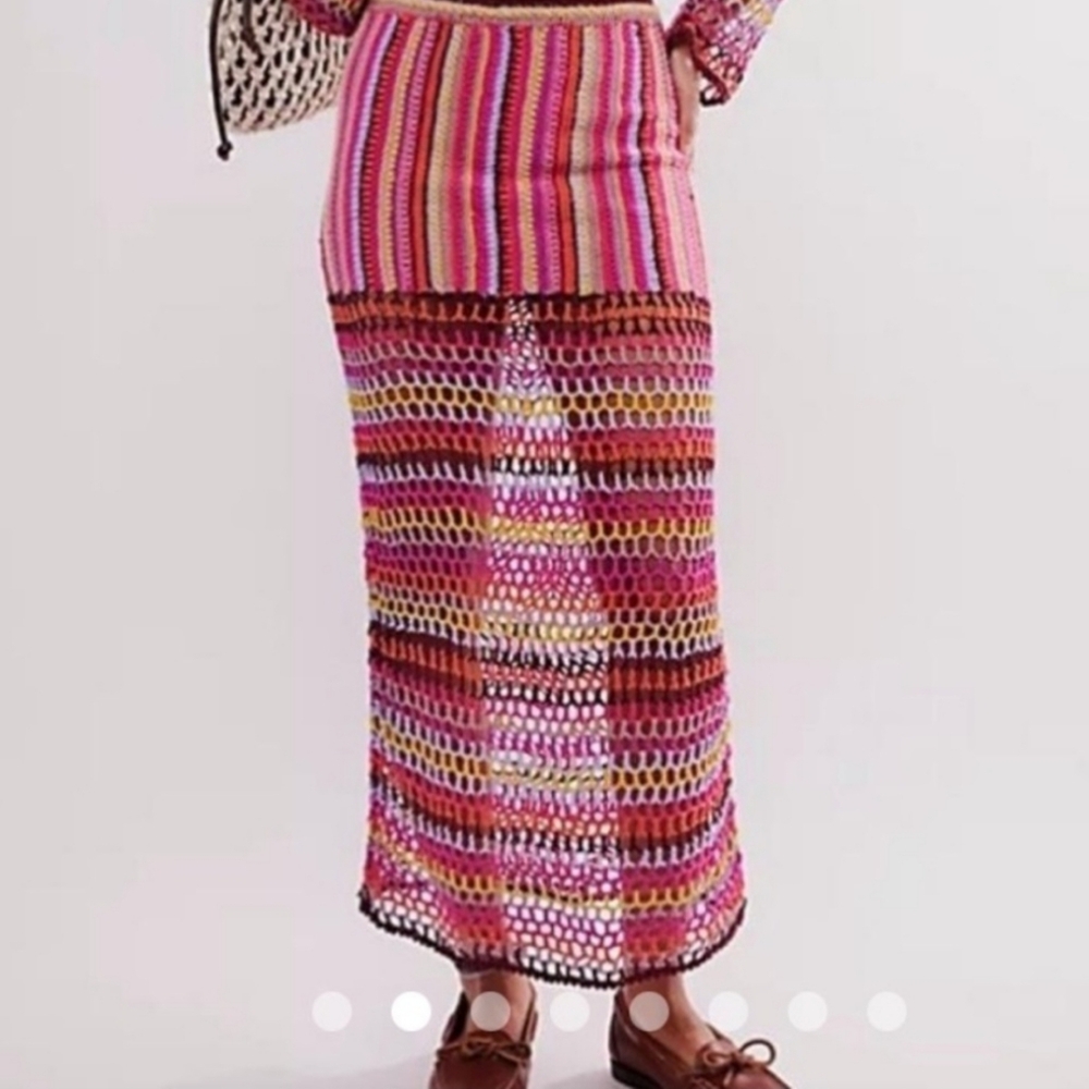 FREE PEOPLE hand knitted skirt